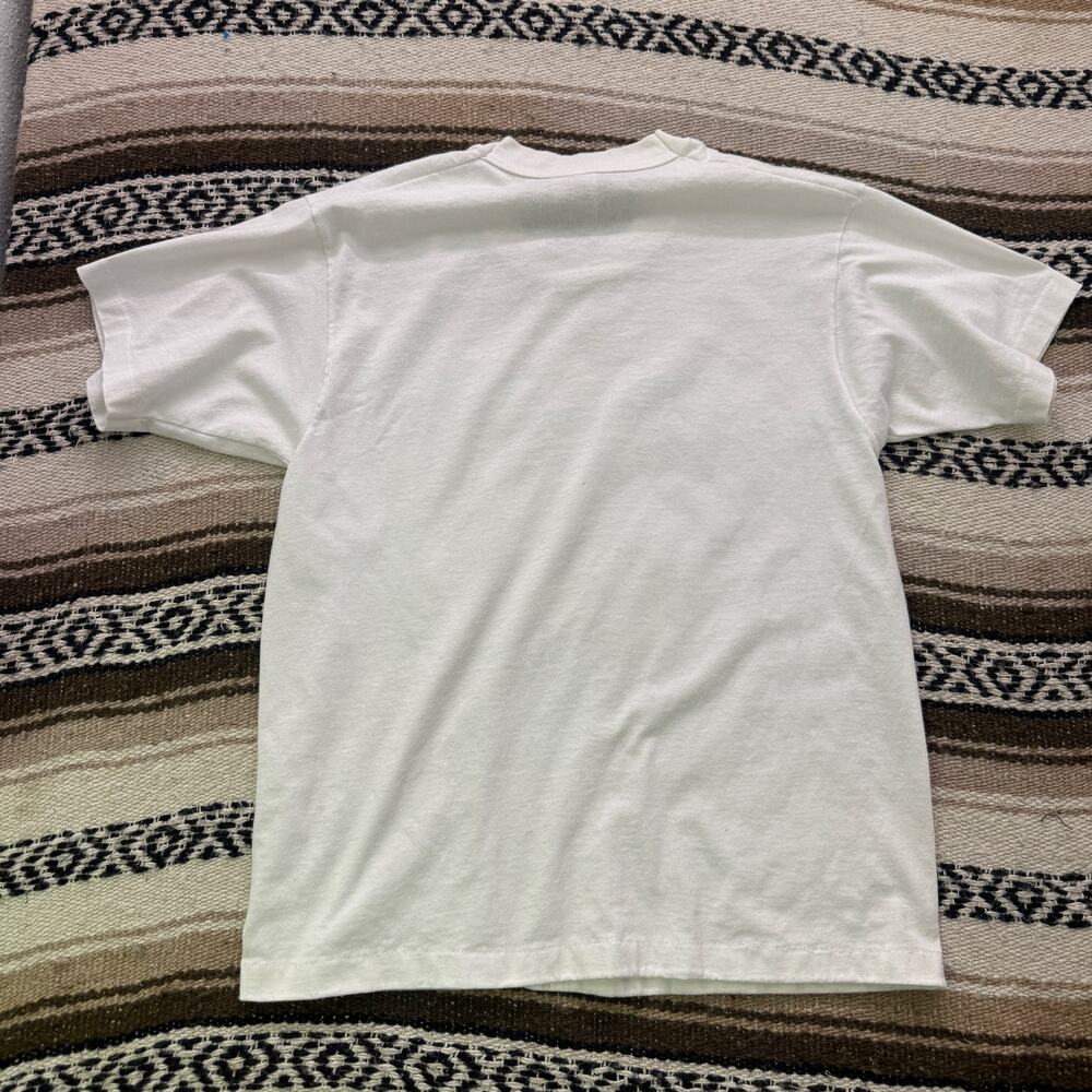 Women's Vintage 90's Colorado Hummingbirds Flowers White Bird Tee Shirt Sz M VTG - Picture 7 of 9